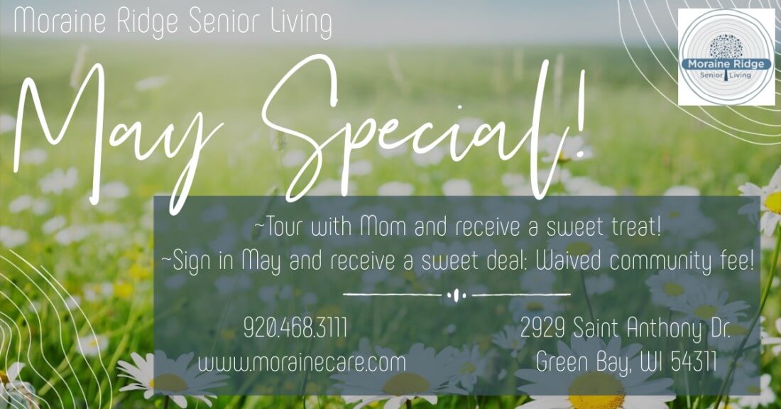 Moraine Ridge Senior Living: Independent, Assisted & Memory Care Living in Green Bay - 01mayspecial