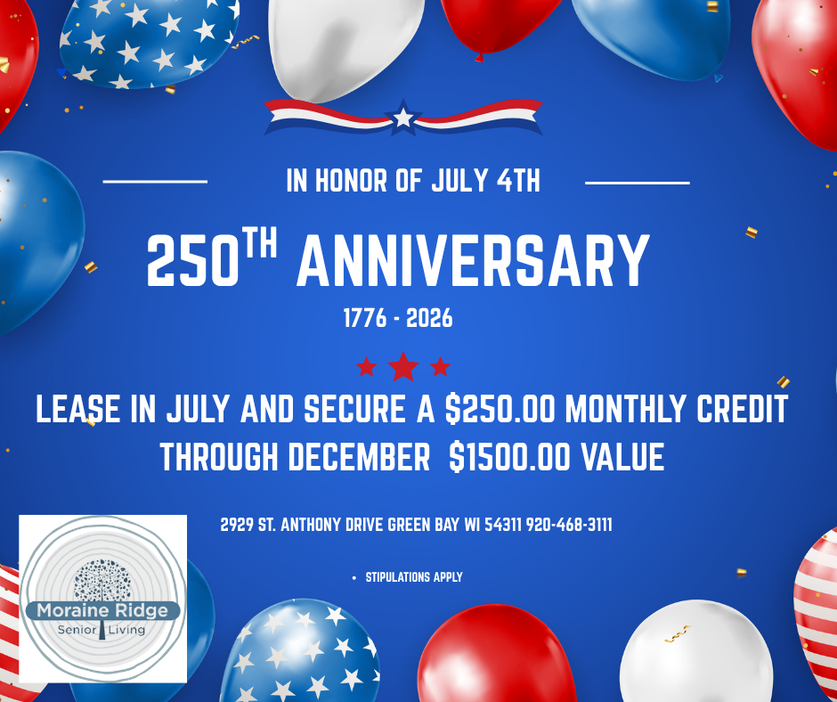 Moraine Ridge | Independent, Assisted & Memory Care | Green Bay, WI - Moraine%20Ridge%20July%202026%20Special